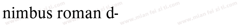 nimbus roman d字体转换
